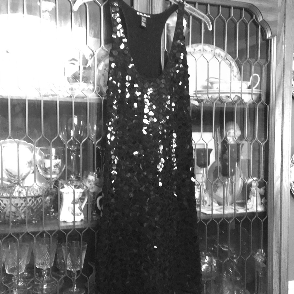 BodyCon Racerback Sequins Dress L - Picture 2 of 7